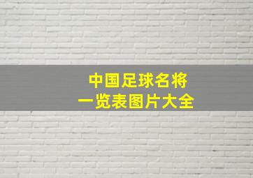 中国足球名将一览表图片大全