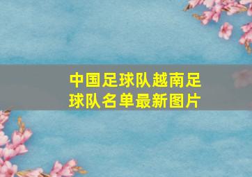 中国足球队越南足球队名单最新图片