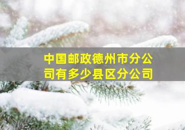 中国邮政德州市分公司有多少县区分公司