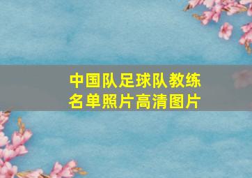 中国队足球队教练名单照片高清图片