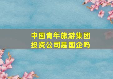 中国青年旅游集团投资公司是国企吗