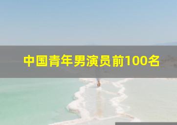 中国青年男演员前100名