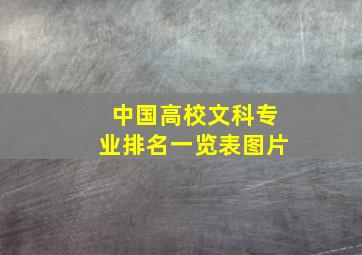 中国高校文科专业排名一览表图片