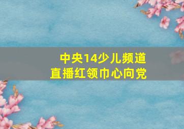 中央14少儿频道直播红领巾心向党