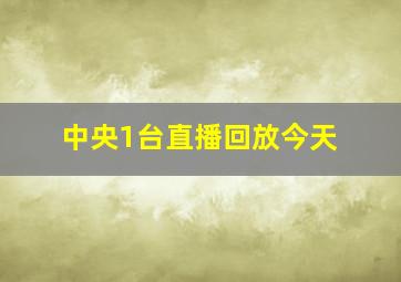 中央1台直播回放今天