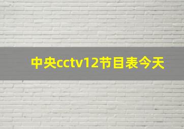 中央cctv12节目表今天