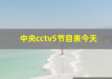 中央cctv5节目表今天