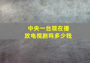 中央一台现在播放电视剧吗多少钱