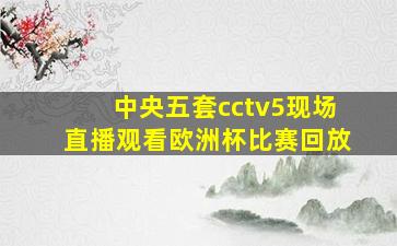 中央五套cctv5现场直播观看欧洲杯比赛回放