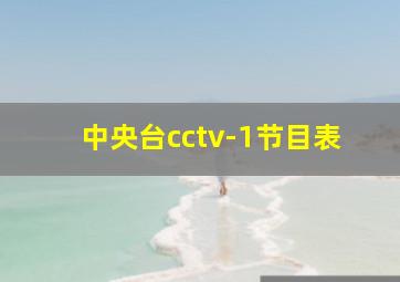 中央台cctv-1节目表