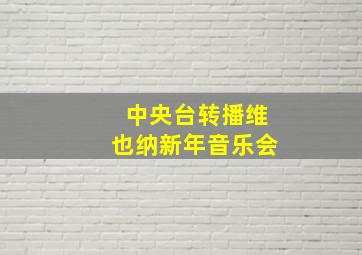 中央台转播维也纳新年音乐会