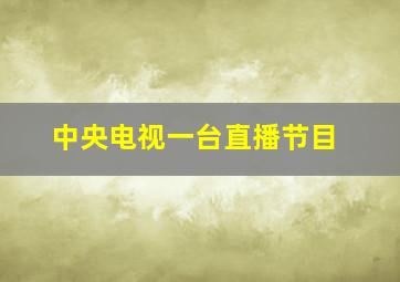 中央电视一台直播节目