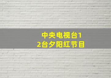 中央电视台12台夕阳红节目