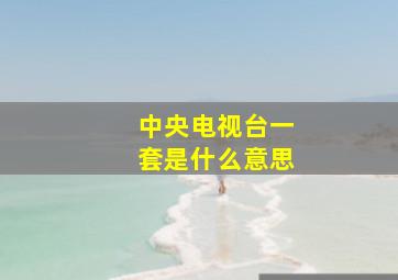 中央电视台一套是什么意思