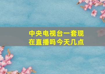 中央电视台一套现在直播吗今天几点