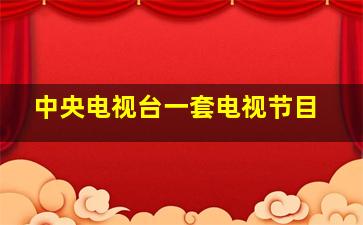 中央电视台一套电视节目