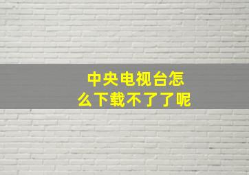 中央电视台怎么下载不了了呢