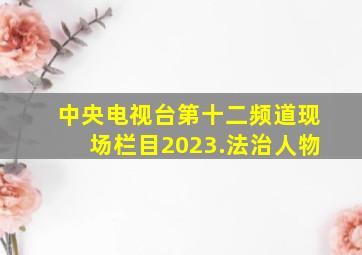 中央电视台第十二频道现场栏目2023.法治人物