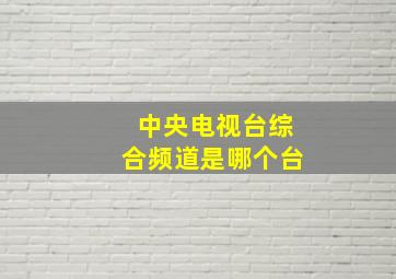 中央电视台综合频道是哪个台