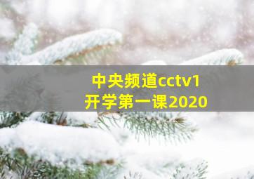 中央频道cctv1开学第一课2020