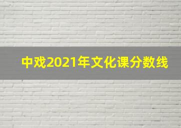 中戏2021年文化课分数线