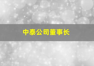 中泰公司董事长