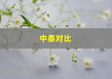 中泰对比