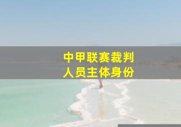 中甲联赛裁判人员主体身份