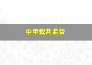 中甲裁判监督