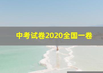 中考试卷2020全国一卷