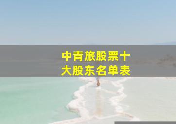 中青旅股票十大股东名单表