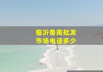 临沂鲁南批发市场电话多少