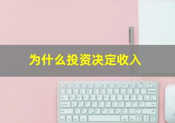 为什么投资决定收入