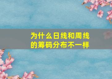 为什么日线和周线的筹码分布不一样