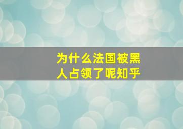 为什么法国被黑人占领了呢知乎