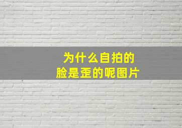 为什么自拍的脸是歪的呢图片