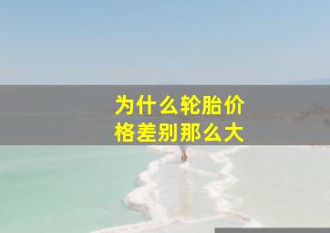 为什么轮胎价格差别那么大