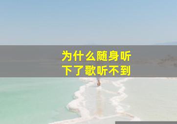 为什么随身听下了歌听不到