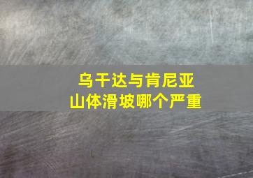 乌干达与肯尼亚山体滑坡哪个严重