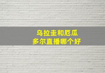 乌拉圭和厄瓜多尔直播哪个好