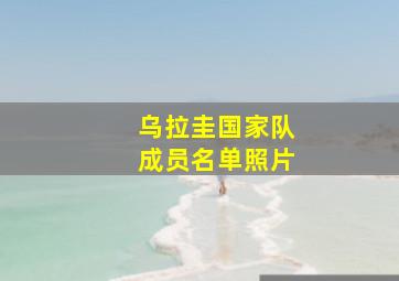 乌拉圭国家队成员名单照片