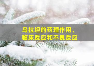 乌拉坦的药理作用、临床反应和不良反应