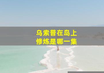 乌索普在岛上修炼是哪一集