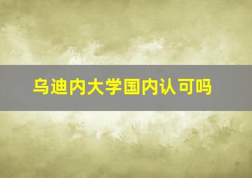 乌迪内大学国内认可吗