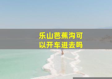 乐山芭蕉沟可以开车进去吗