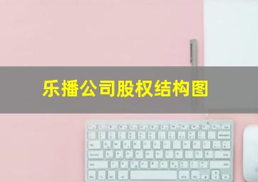 乐播公司股权结构图