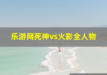 乐游网死神vs火影全人物