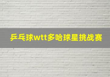 乒乓球wtt多哈球星挑战赛