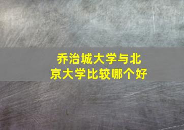 乔治城大学与北京大学比较哪个好