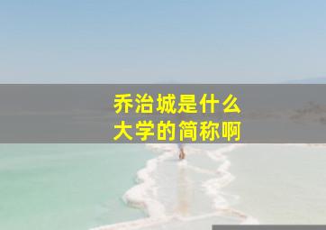 乔治城是什么大学的简称啊